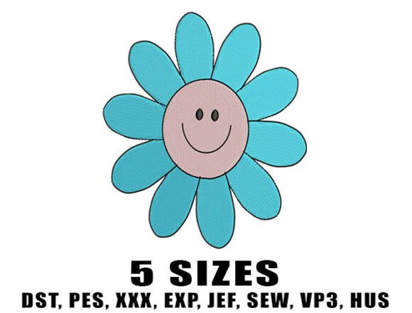 Blue Cute Flower Embroidery Designs Review