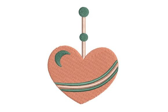 Boho Heart with Crescent and Stripes Embroidery Design Review