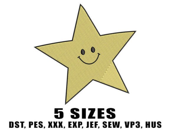 Cartoon Star Embroidery Designs for Holiday Collections