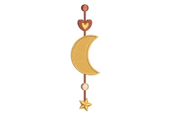Celestial Moon and Star Mobile with Heart Embroidery Design Review