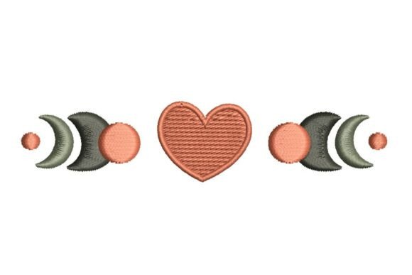 Celestial Moon Phase Heart Border Embroidery Design Review