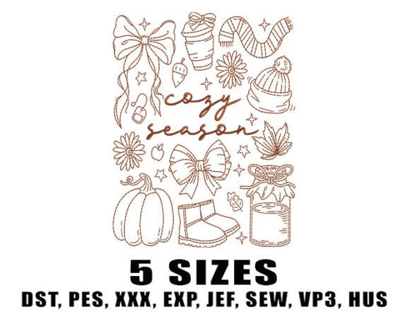 Cozy Season Outline Embroidery Designs Review