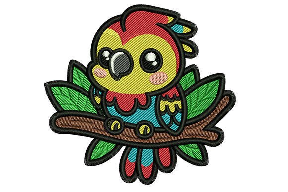Cute Parrot Embroidery Design Review