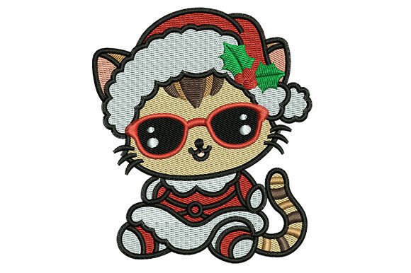 Cute Santa Kitty Embroidery Design Review