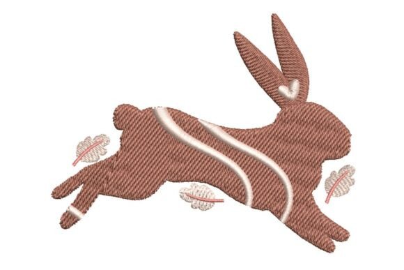 Dynamic Easter Bunny Silhouette Embroidery Design Review