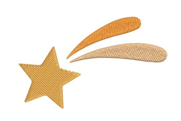 Golden Shooting Star with Trail Embroidery Design Review
