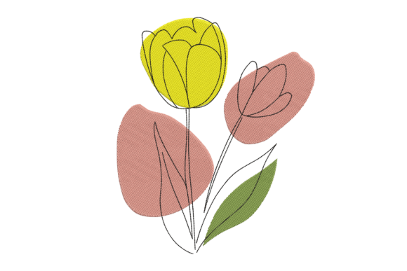 Minimal Tulip Flower Embroidery Art Review