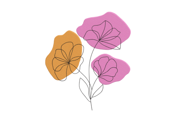 Minimalist Three Flower Embroidery Art Review