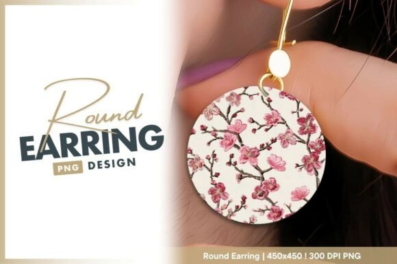 Pink Cherry Blossom Embroidery on Cream