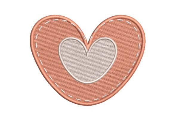 Stitched Heart with Inner Heart Embroidery Design Review